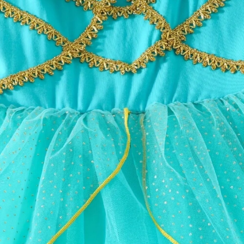 Princess Jasmine Dress Girls Halloween Costume - Picture 3 of 7